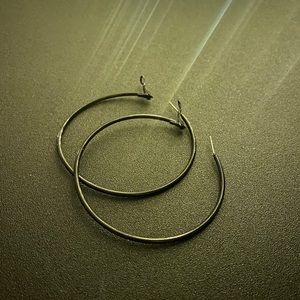 Black Hoop Earrings